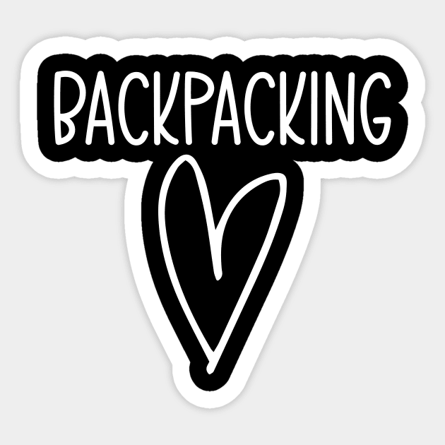 Backpacking Heart Sticker by HaroonMHQ